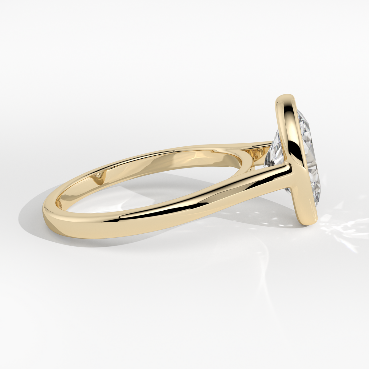 New-Bezel Oval 2ct 18YG