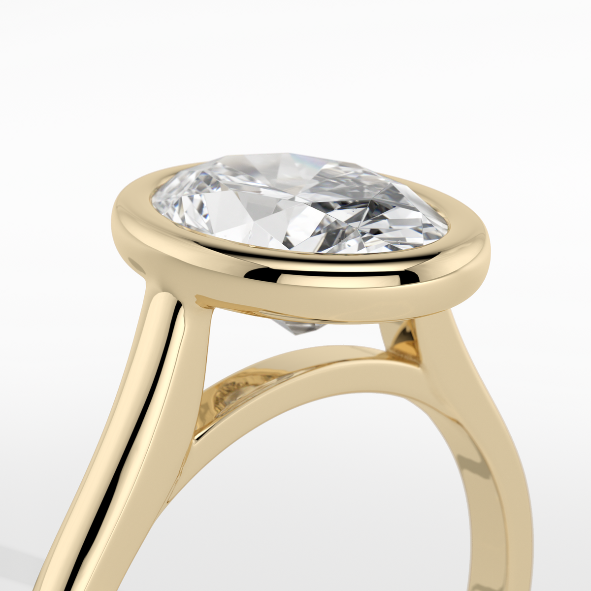 New-Bezel Oval 2ct 18YG