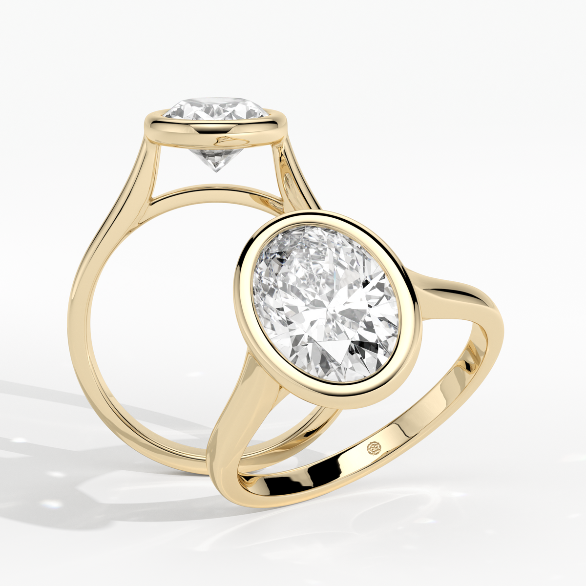 New-Bezel Oval 2ct 18YG