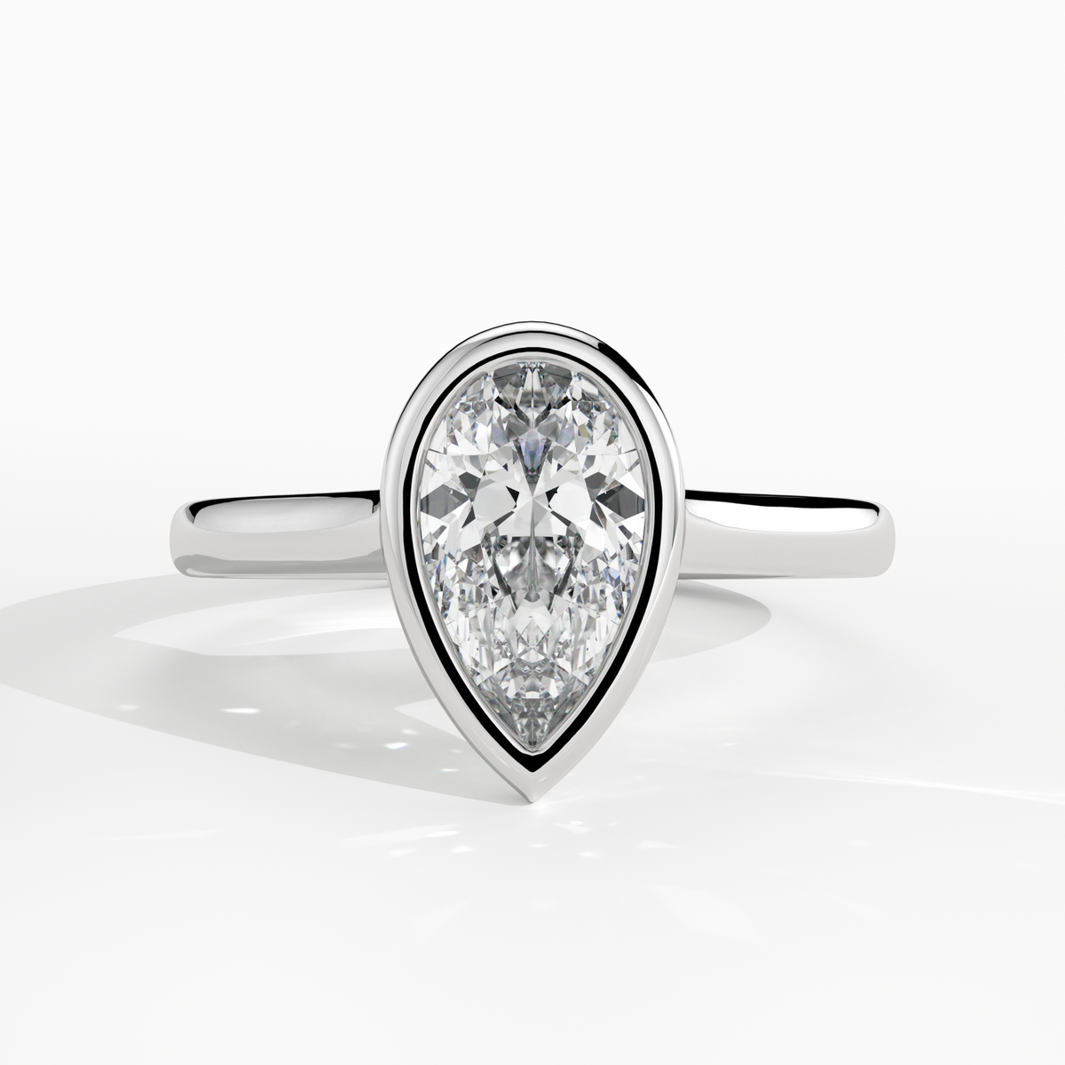 New-Bezel Pear 1ct PL