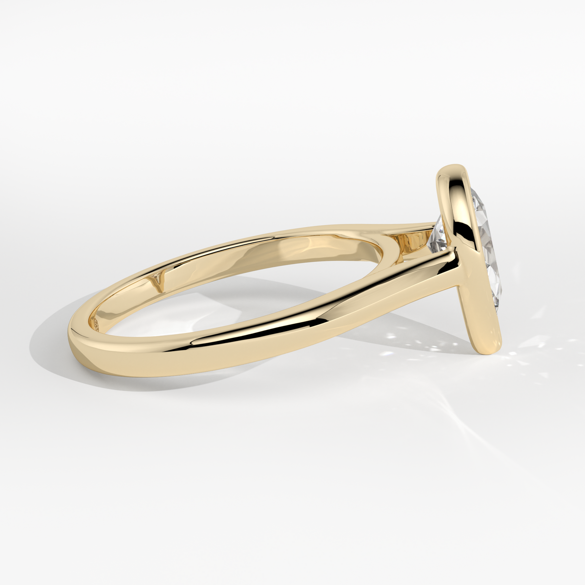 New-Bezel Pear 1ct 18YG