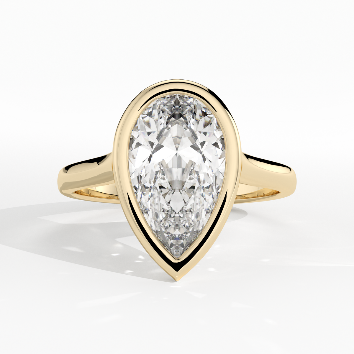 New-Bezel Pear 2ct 18YG