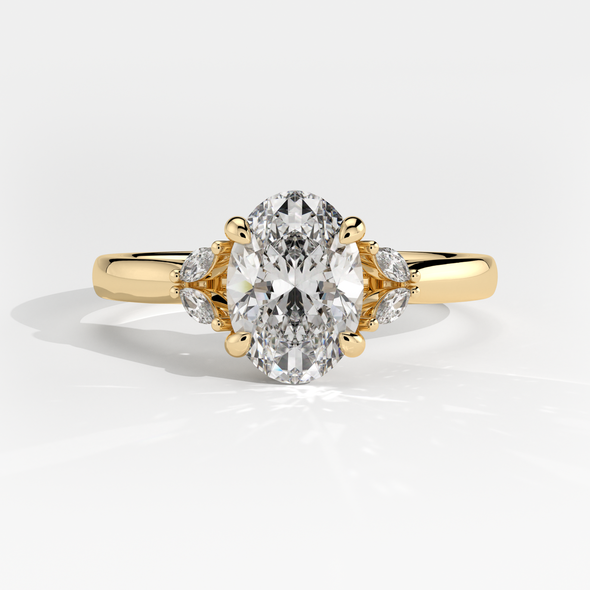 New-Duala Oval 1ct 18YG