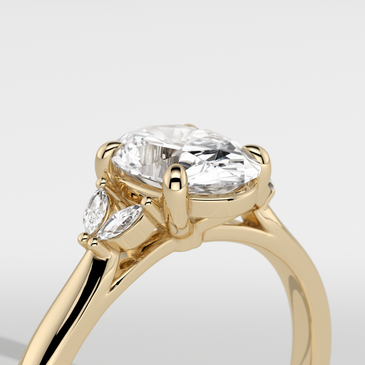 New-Duala Oval 1ct 18YG