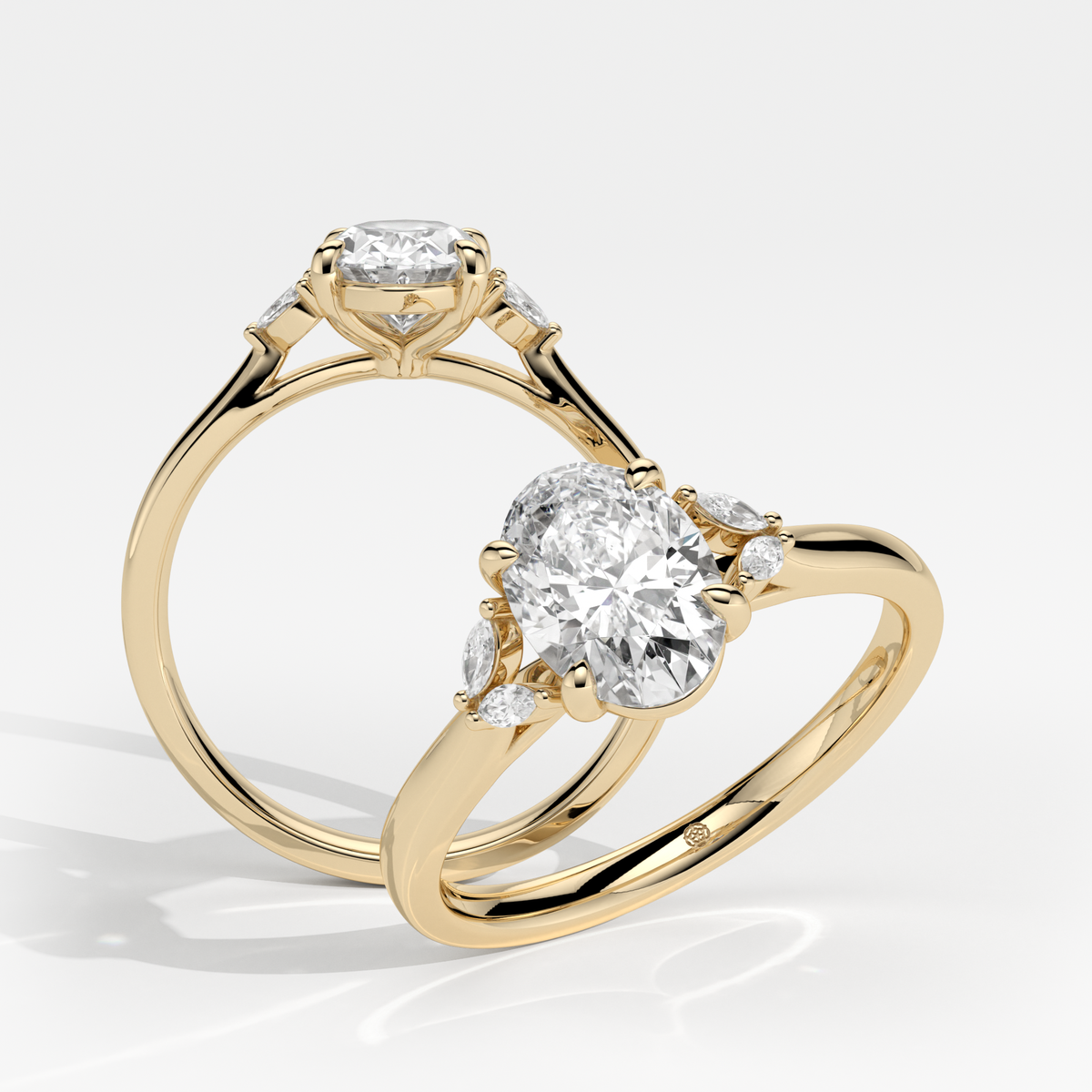 New-Duala Oval 1ct 18YG