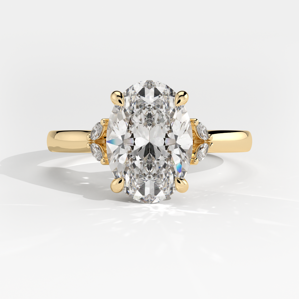 New-Duala Oval 2ct 18YG
