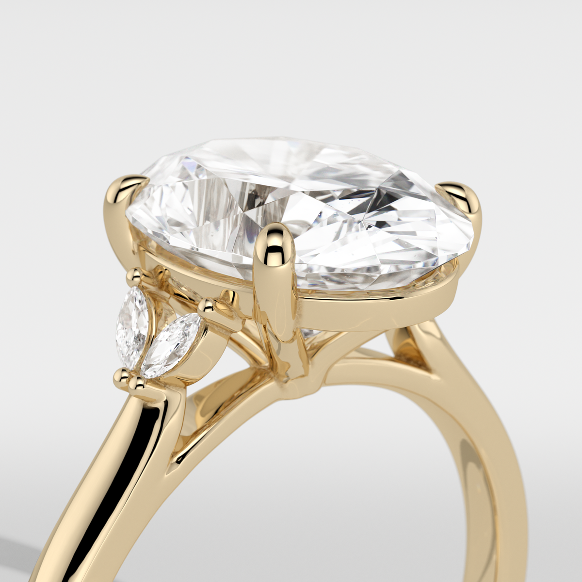 New-Duala Oval 3ct 18YG