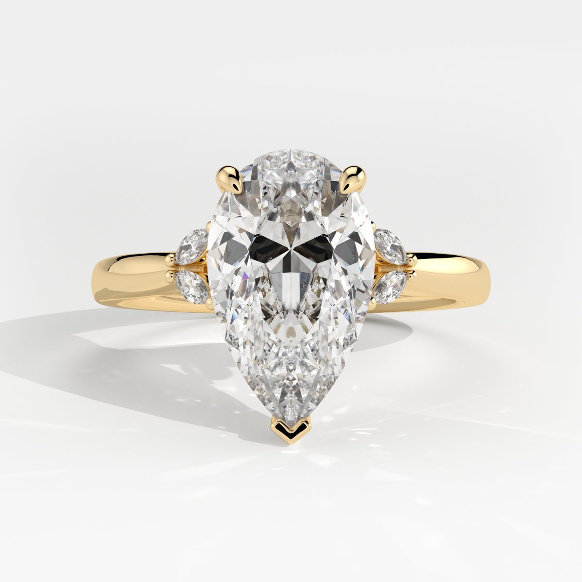 New-Duala Pear 2ct 18YG