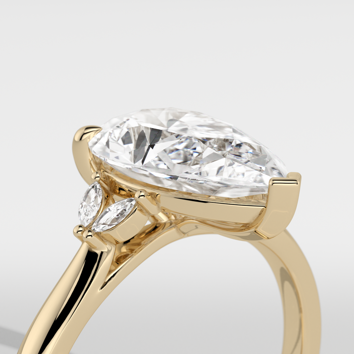 New-Duala Pear 2ct 18YG