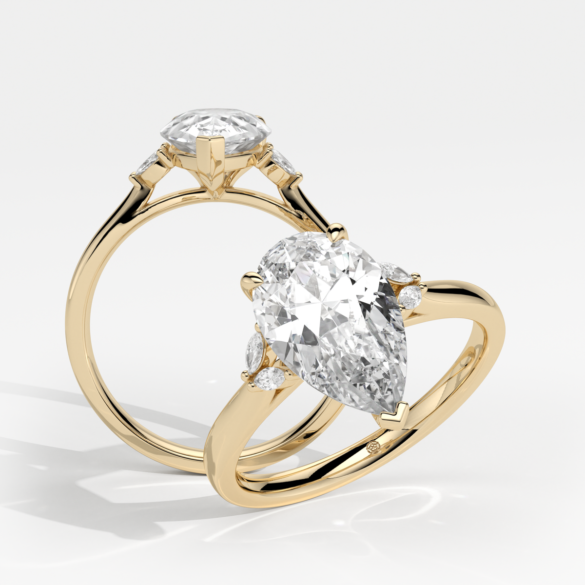 New-Duala Pear 2ct 18YG