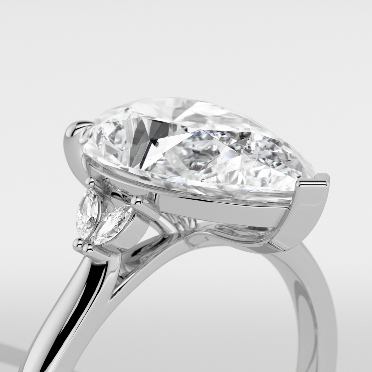 New-Duala Pear 3ct PL