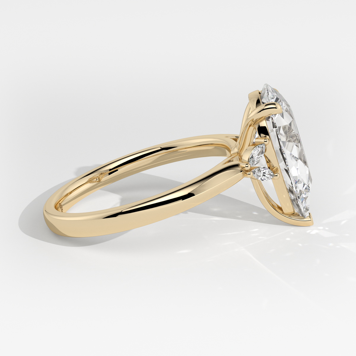 New-Duala Pear 3ct 18YG