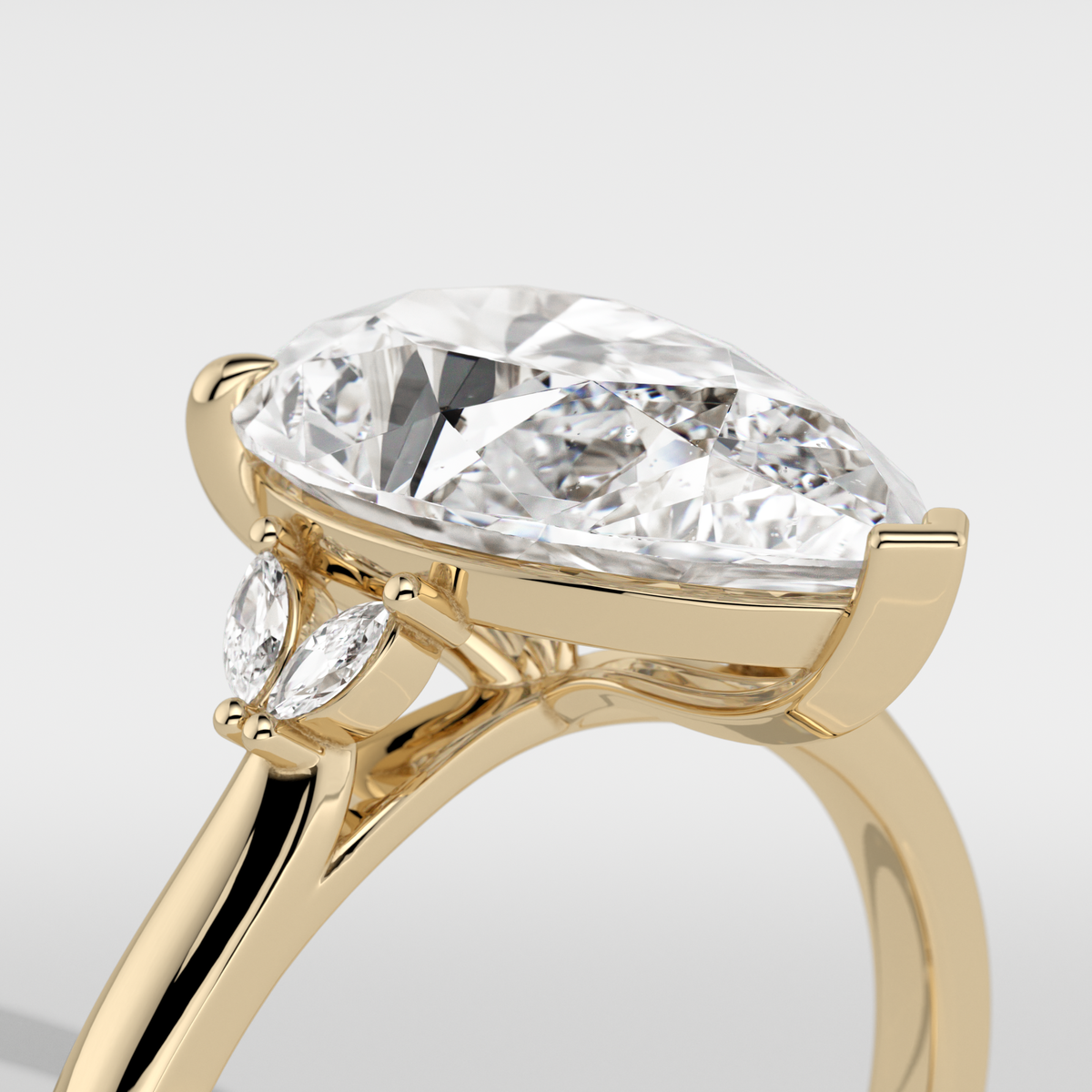 New-Duala Pear 3ct 18YG