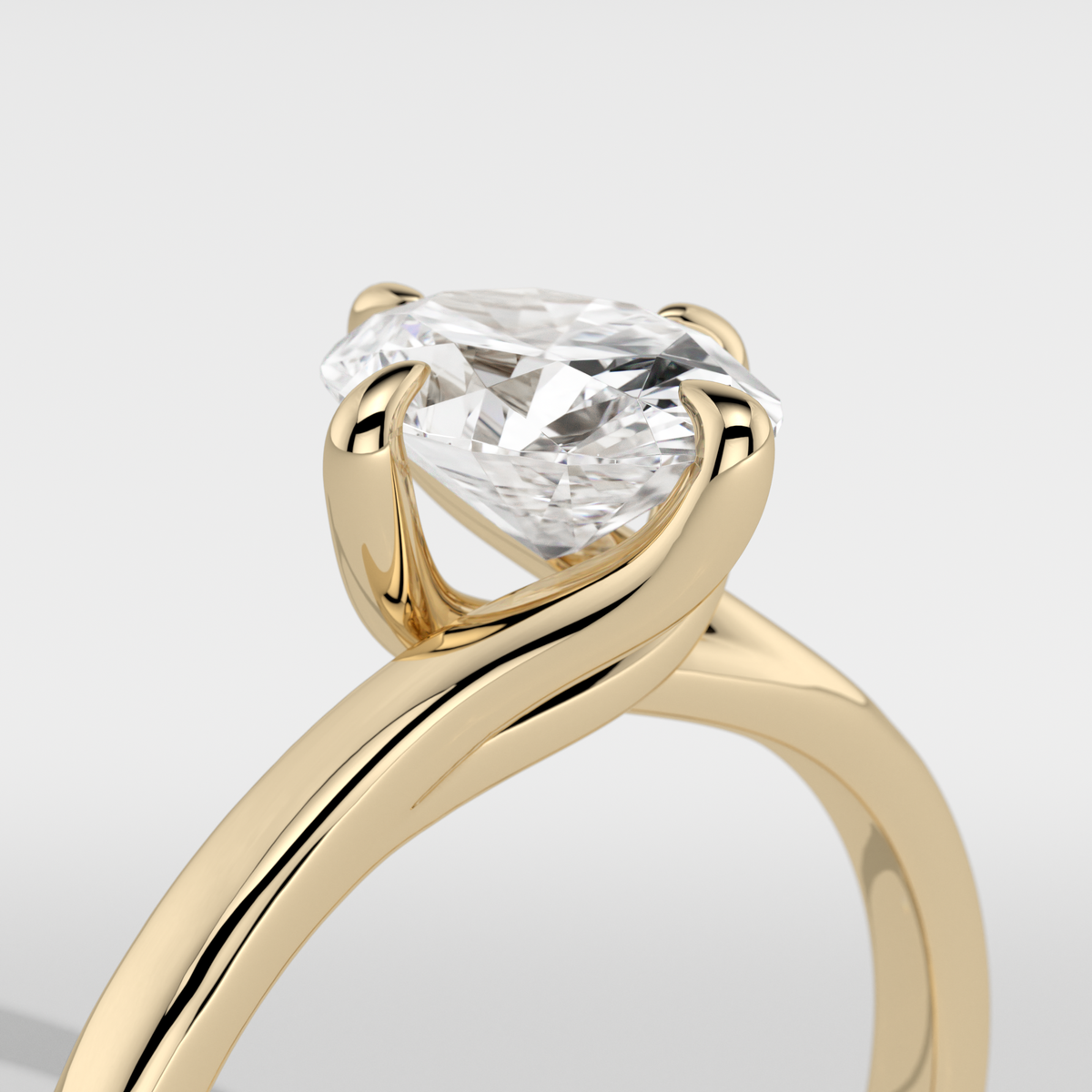 New-Entwine №1 Oval 1ct 18YG