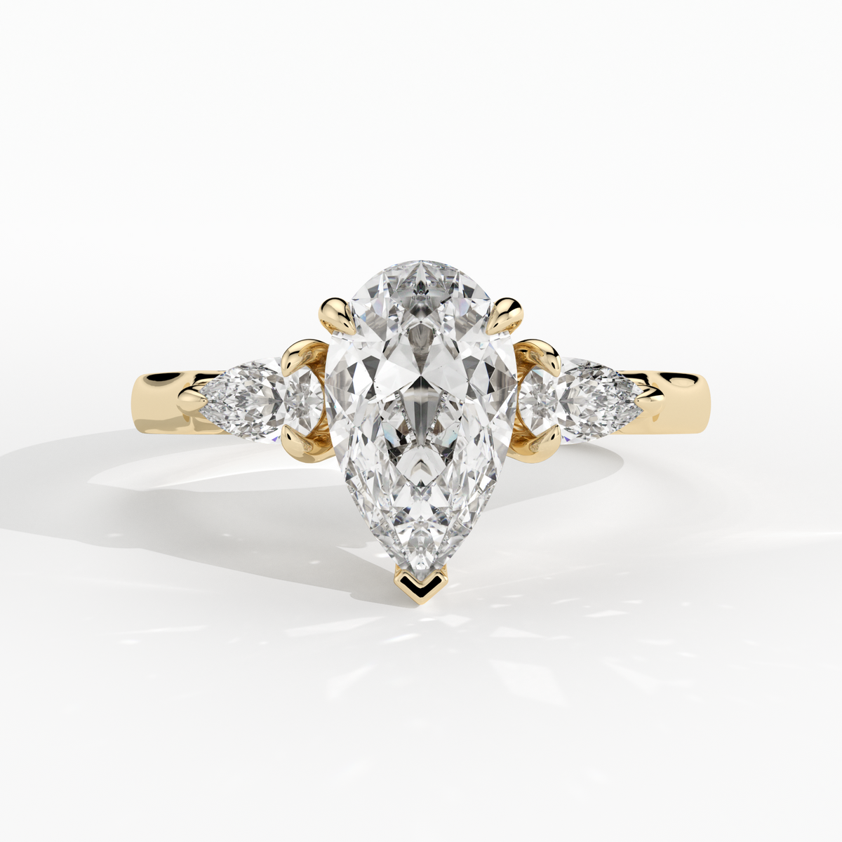 New-Hazel Pear 1ct 18YG