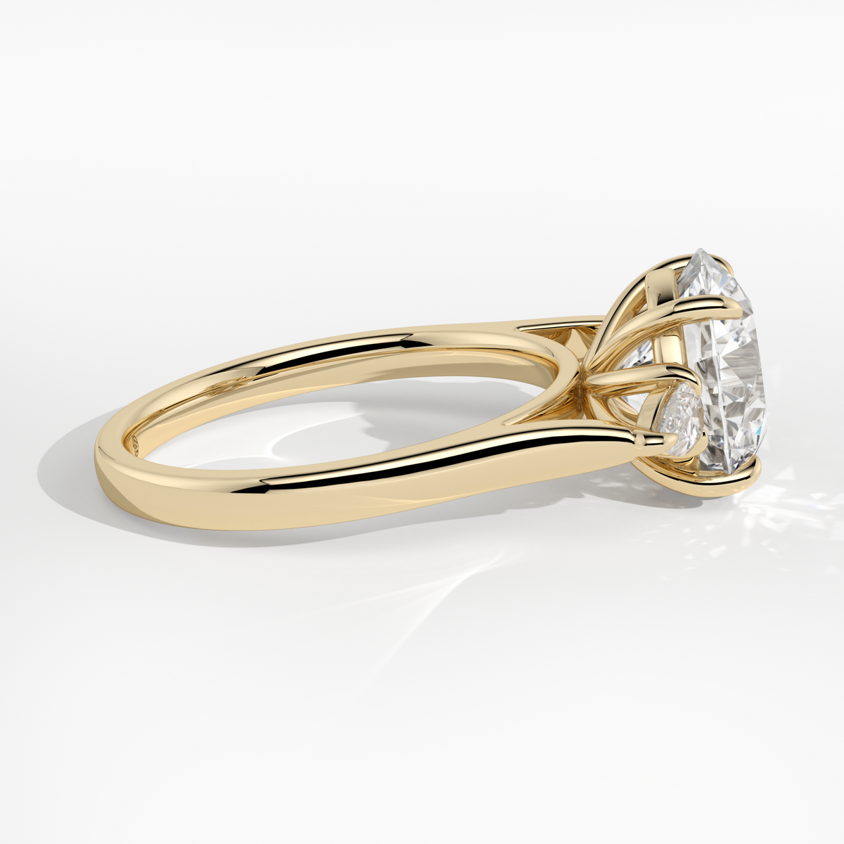 New-Hazel Round 3ct 18YG