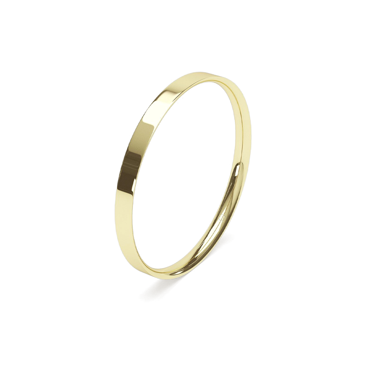 2mm Flat Court Platinum Wedding Ring