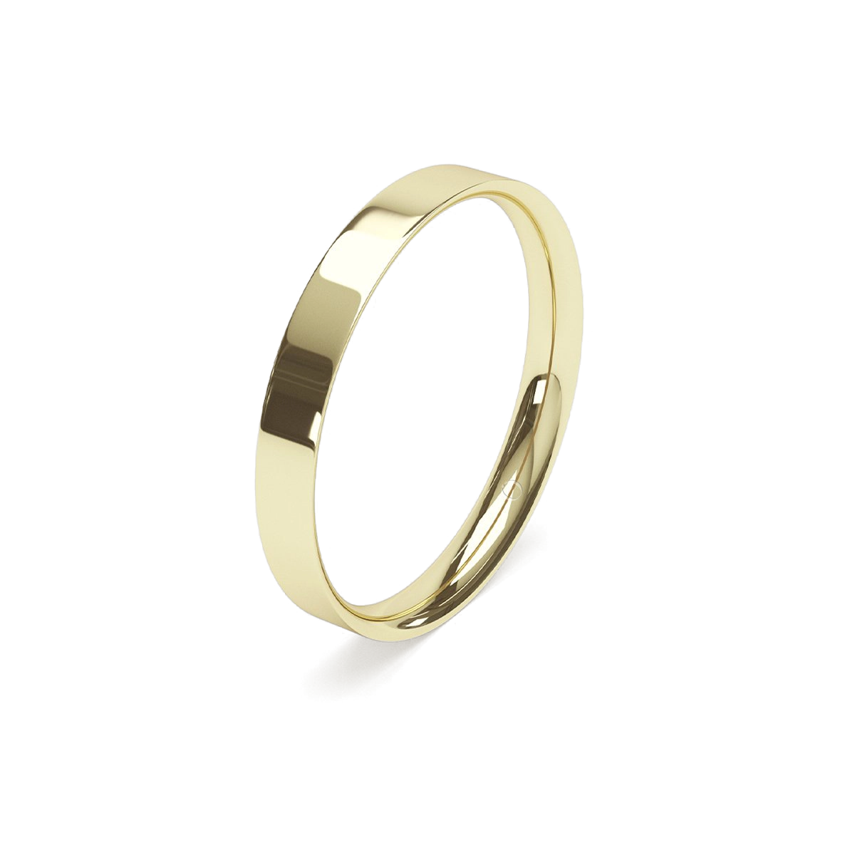 3mm Flat Court Platinum Wedding Ring