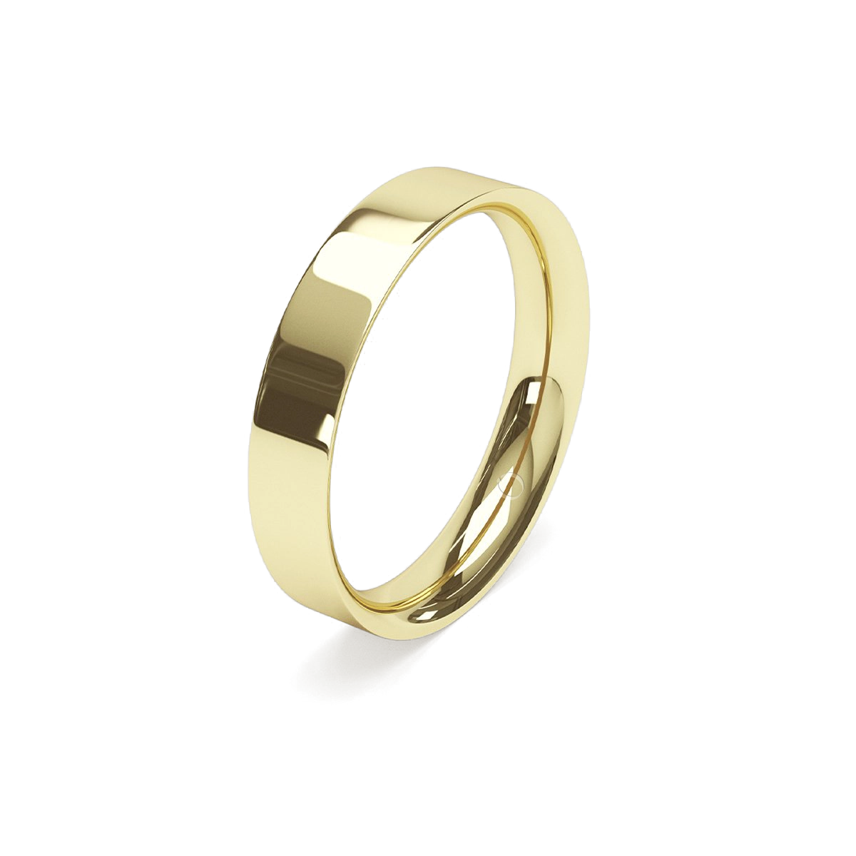 4mm Flat Court Platinum Wedding Ring