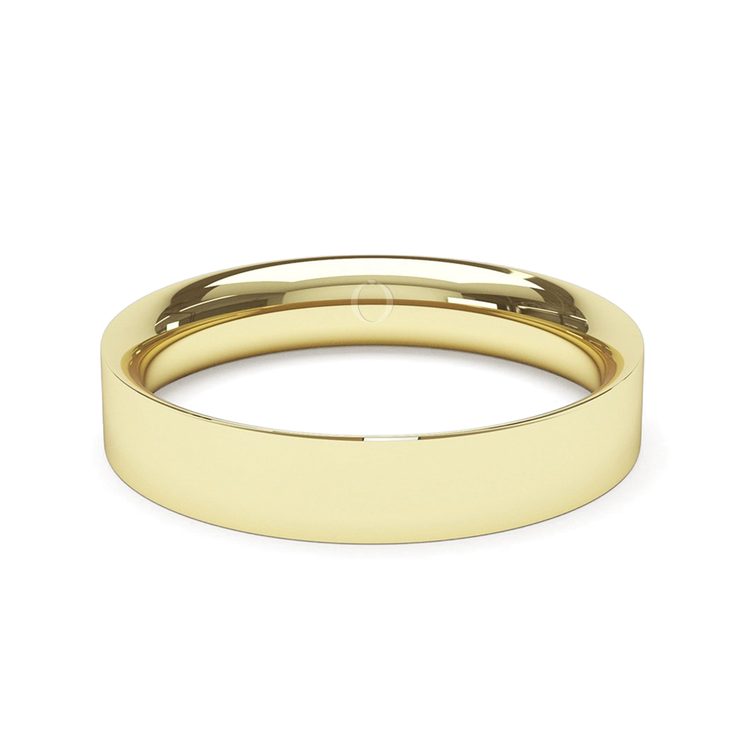 4mm Flat Court Platinum Wedding Ring