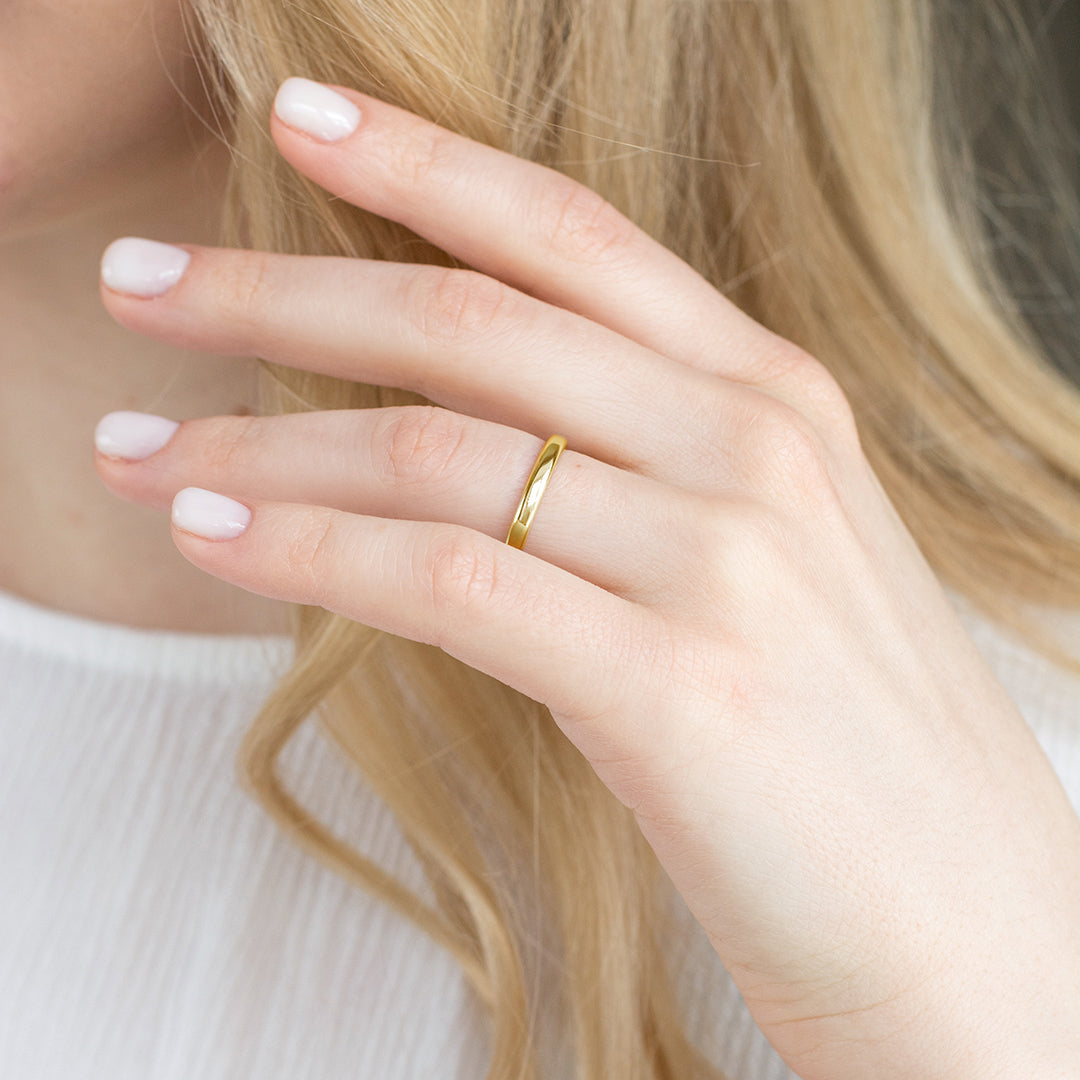 2.5mm Classic Court 18ct Yellow Gold Wedding Ring