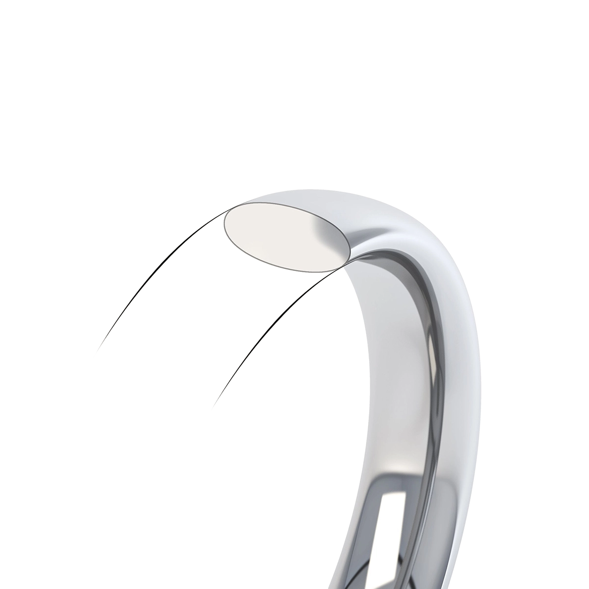 3mm Classic Court Platinum Wedding Ring