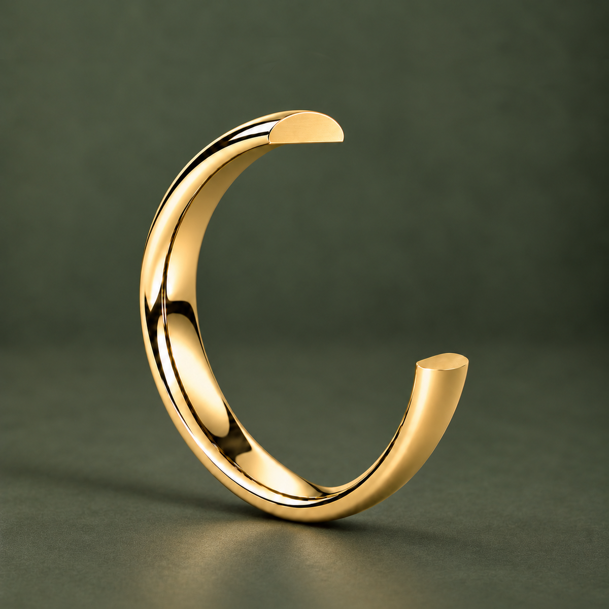 4mm D-Shape 18ct Yellow Gold Wedding Ring