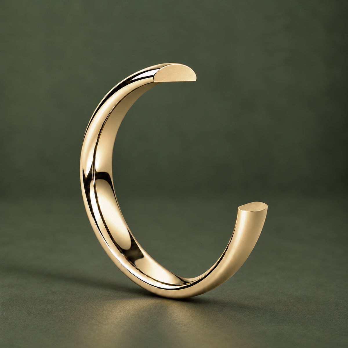 4mm D-Shape 9ct Yellow Gold Wedding Ring