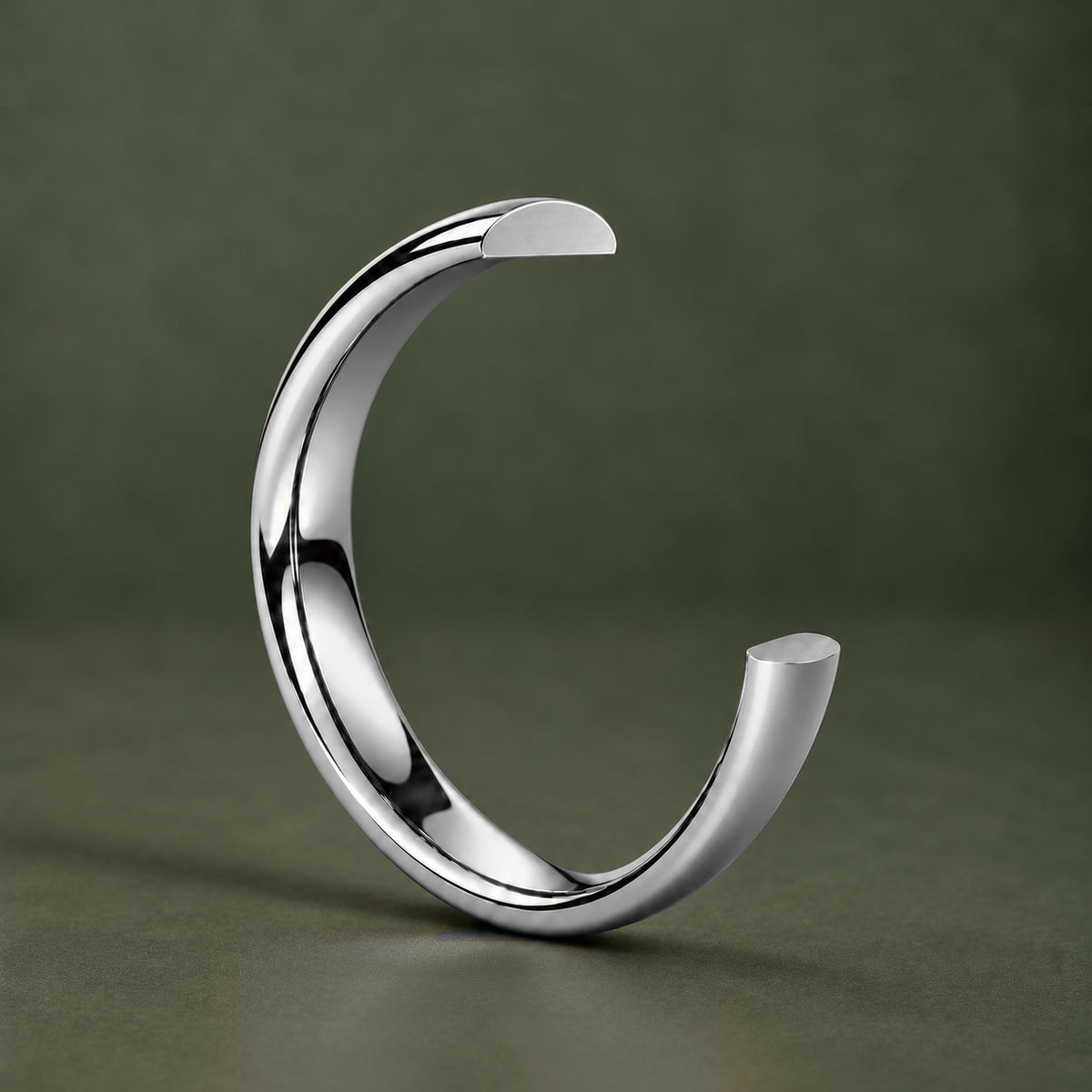 5mm D-Shape Platinum Wedding Ring