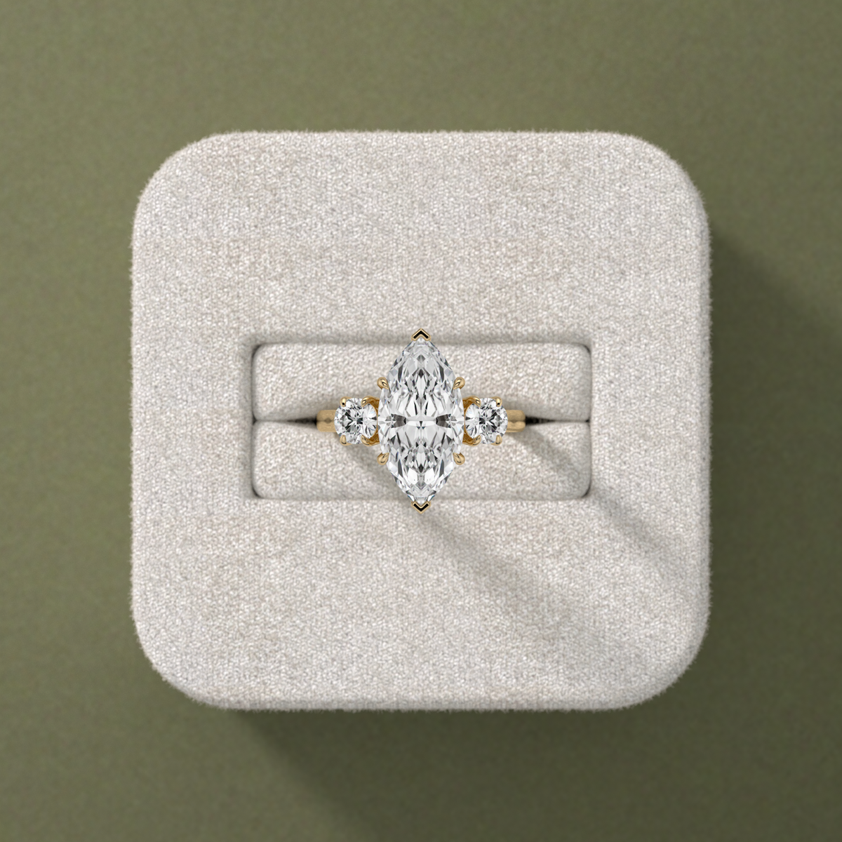 New-Solace Marquise 3ct 18YG
