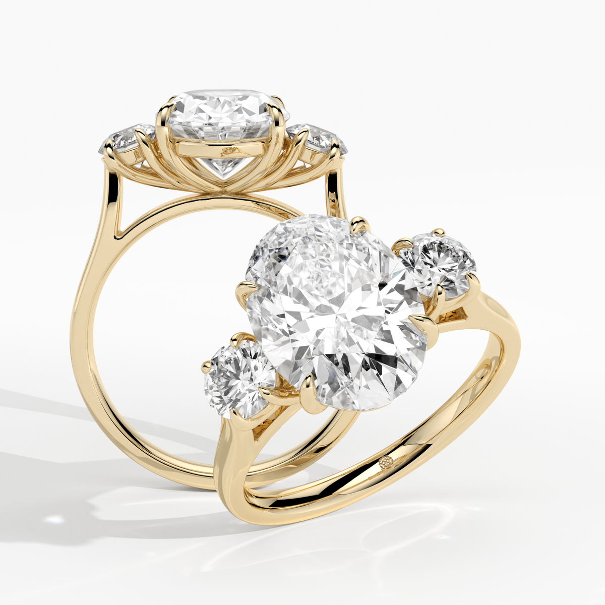 New-Solace Oval 3ct 18YG