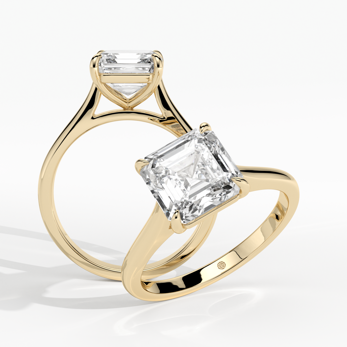 New-Adore Asscher 2ct YG