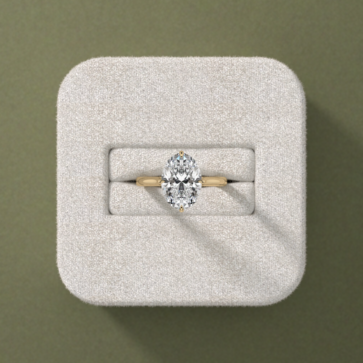 New-Adore Oval 3ct 18YG Compass