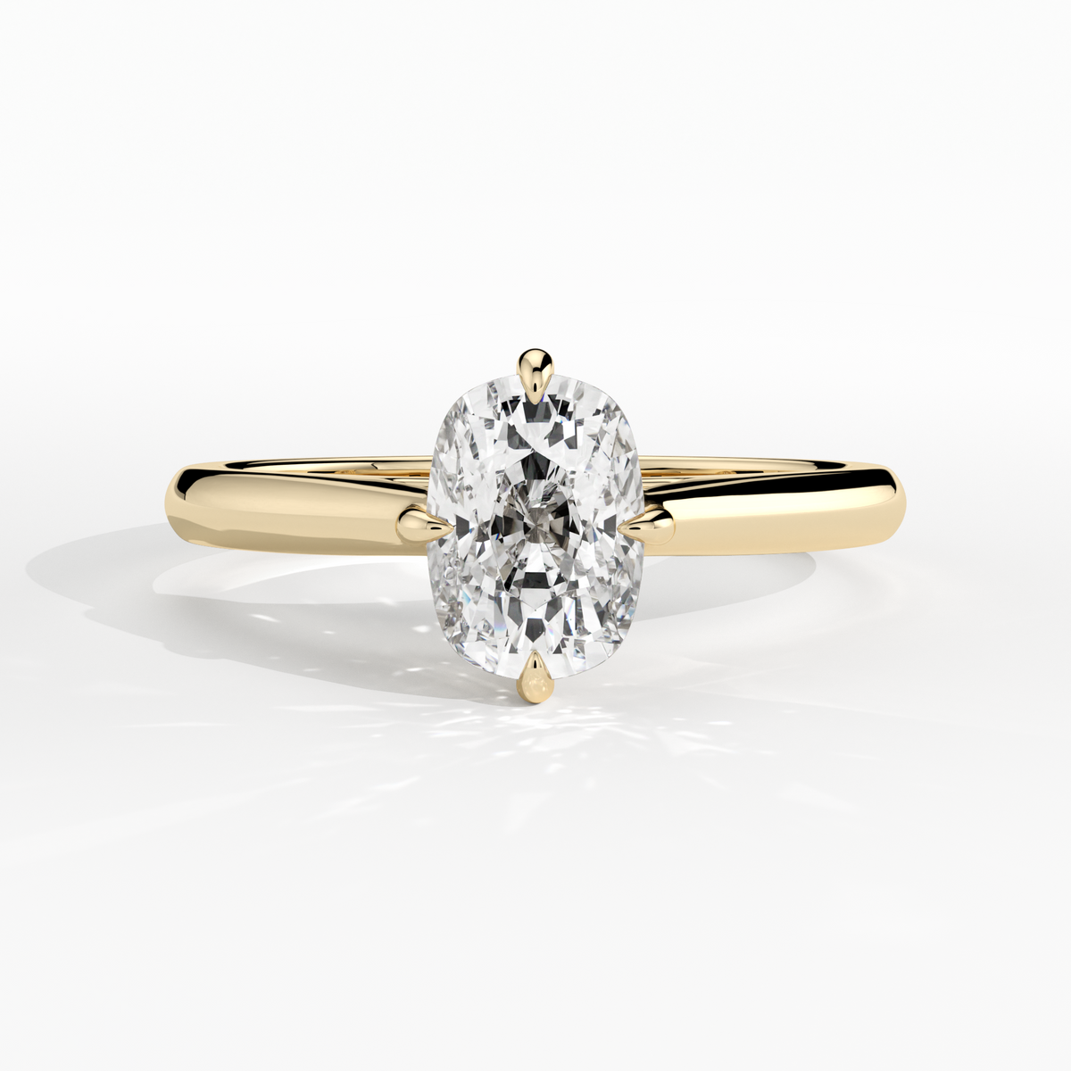 New-Adore Cushion 1ct 18YG Compass