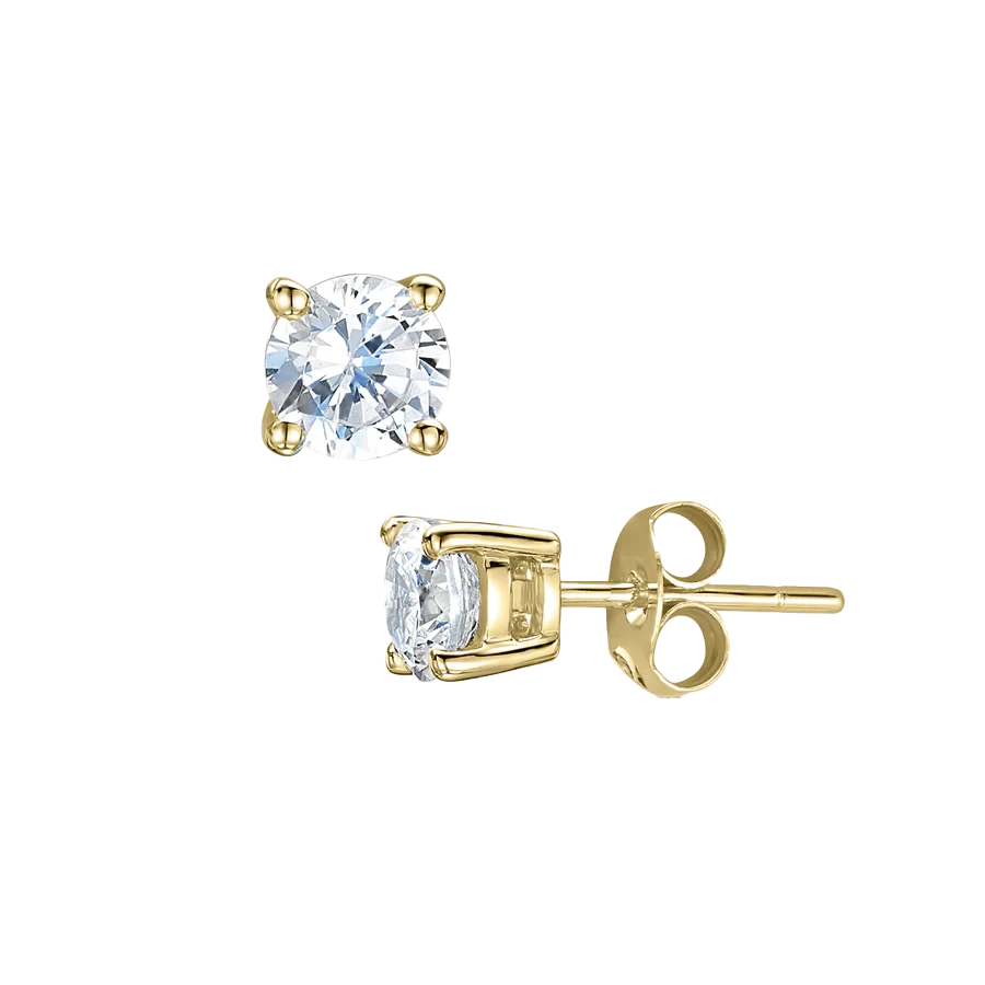 Adore Diamond Stud Earrings • 18ct Yellow Gold