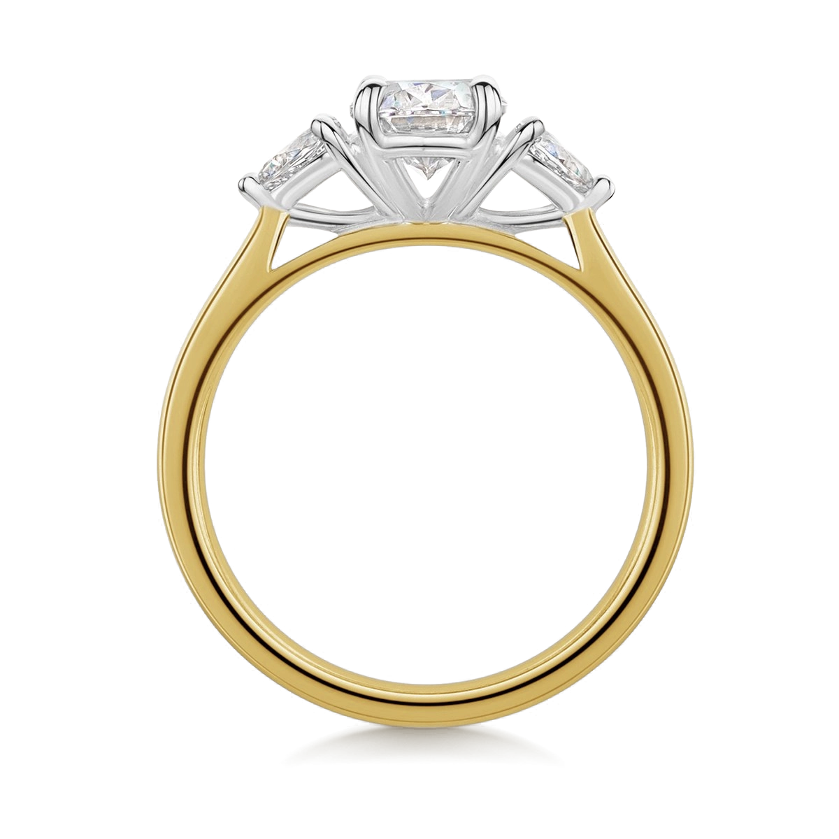 Hazel Oval • 18ct Yellow Gold + Platinum