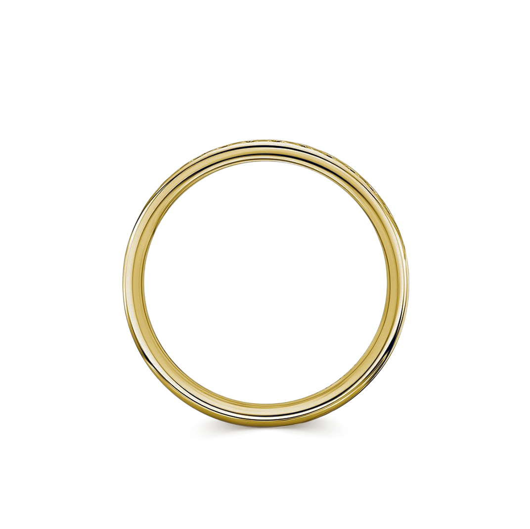 0.33ct Channel Half Set Diamond Ring Gold
