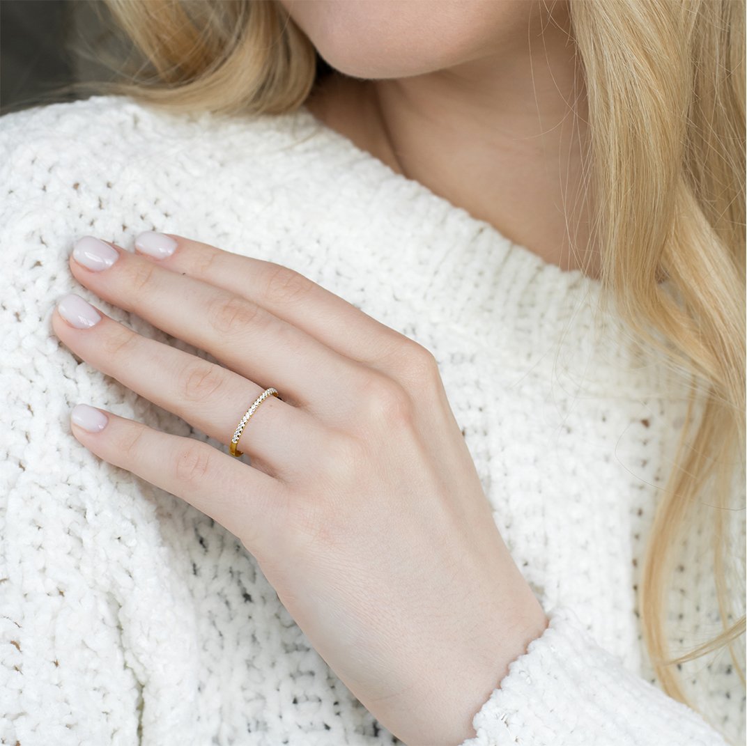 0.20ct Precision Half Set Diamond Ring