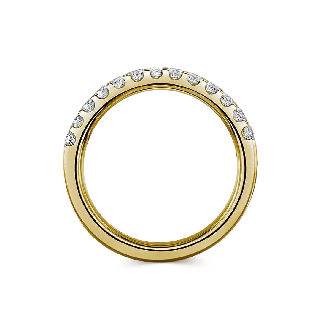 0.50ct Precision Half Set Diamond Ring Gold