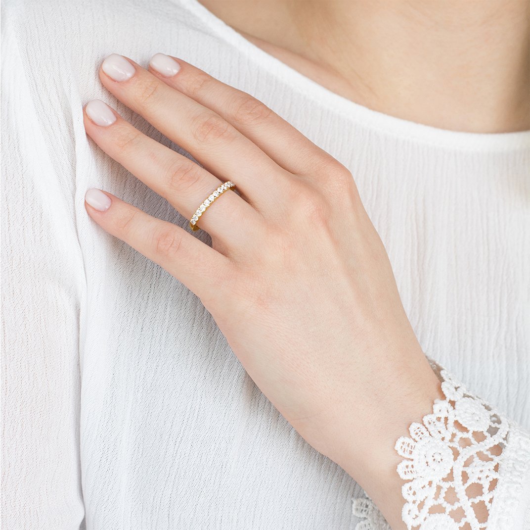 0.50ct Precision Half Set Diamond Ring Gold