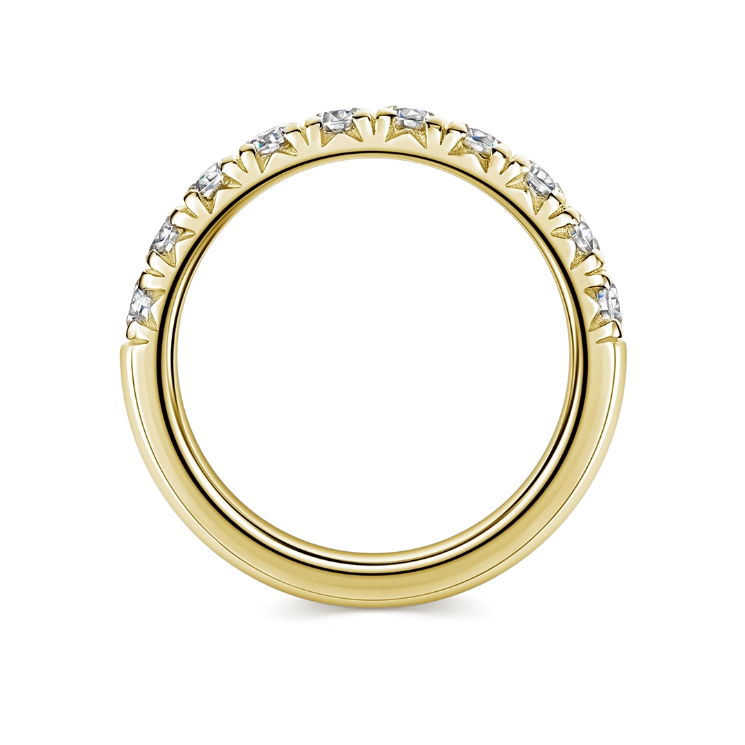 1.00ct Pave Half Set Diamond Ring