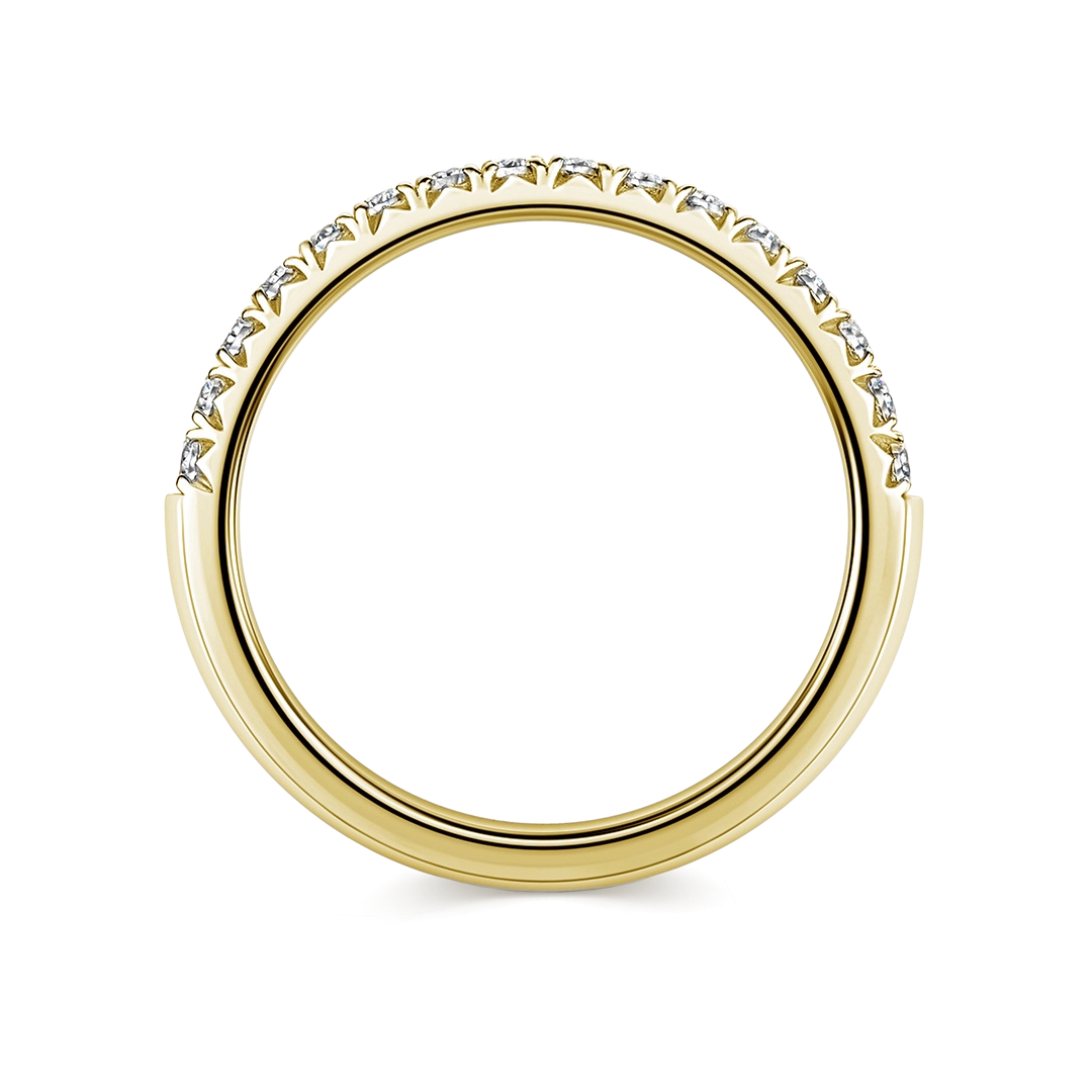 0.33ct Pave Half Set Diamond Ring