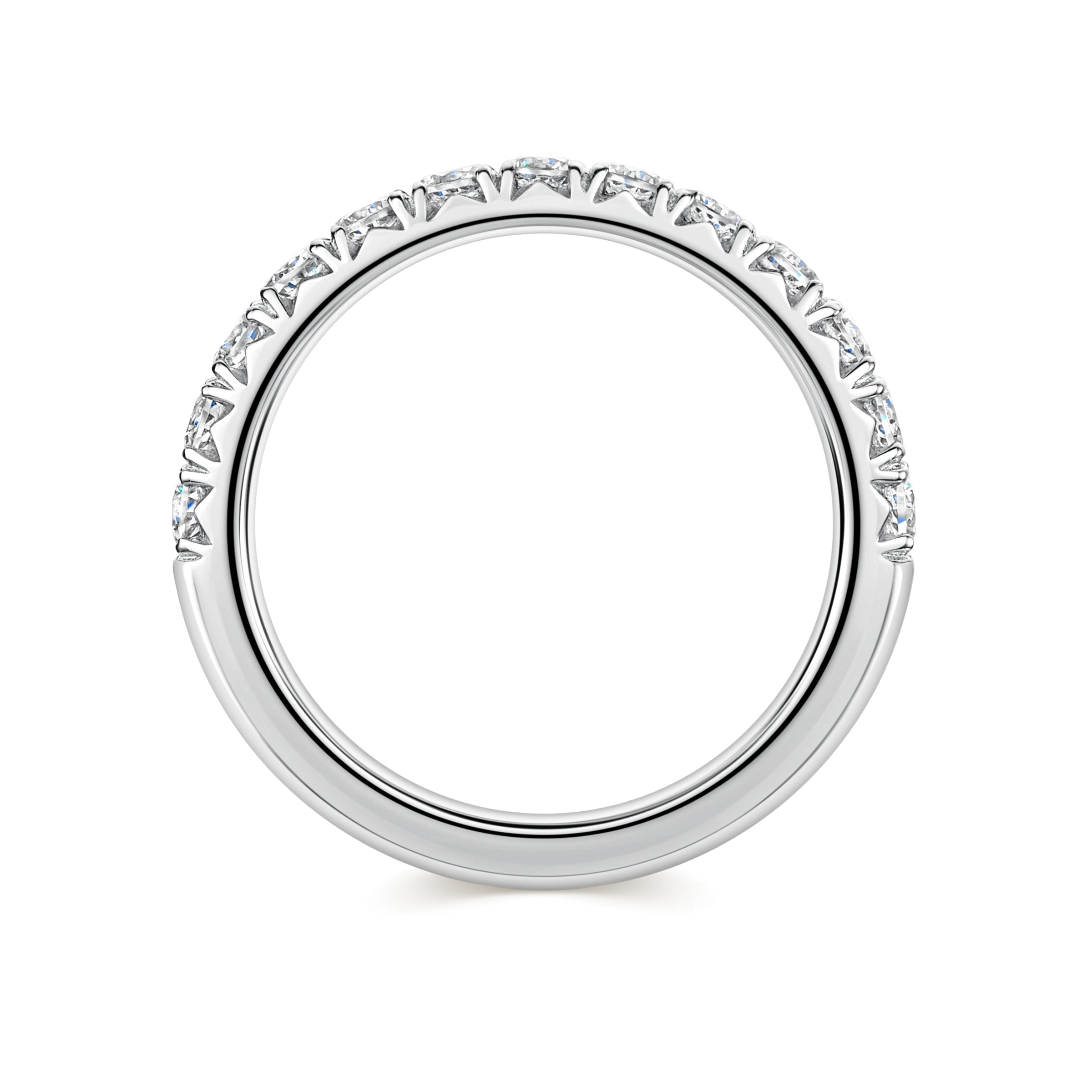 0.50ct Pave Half Set Diamond Ring