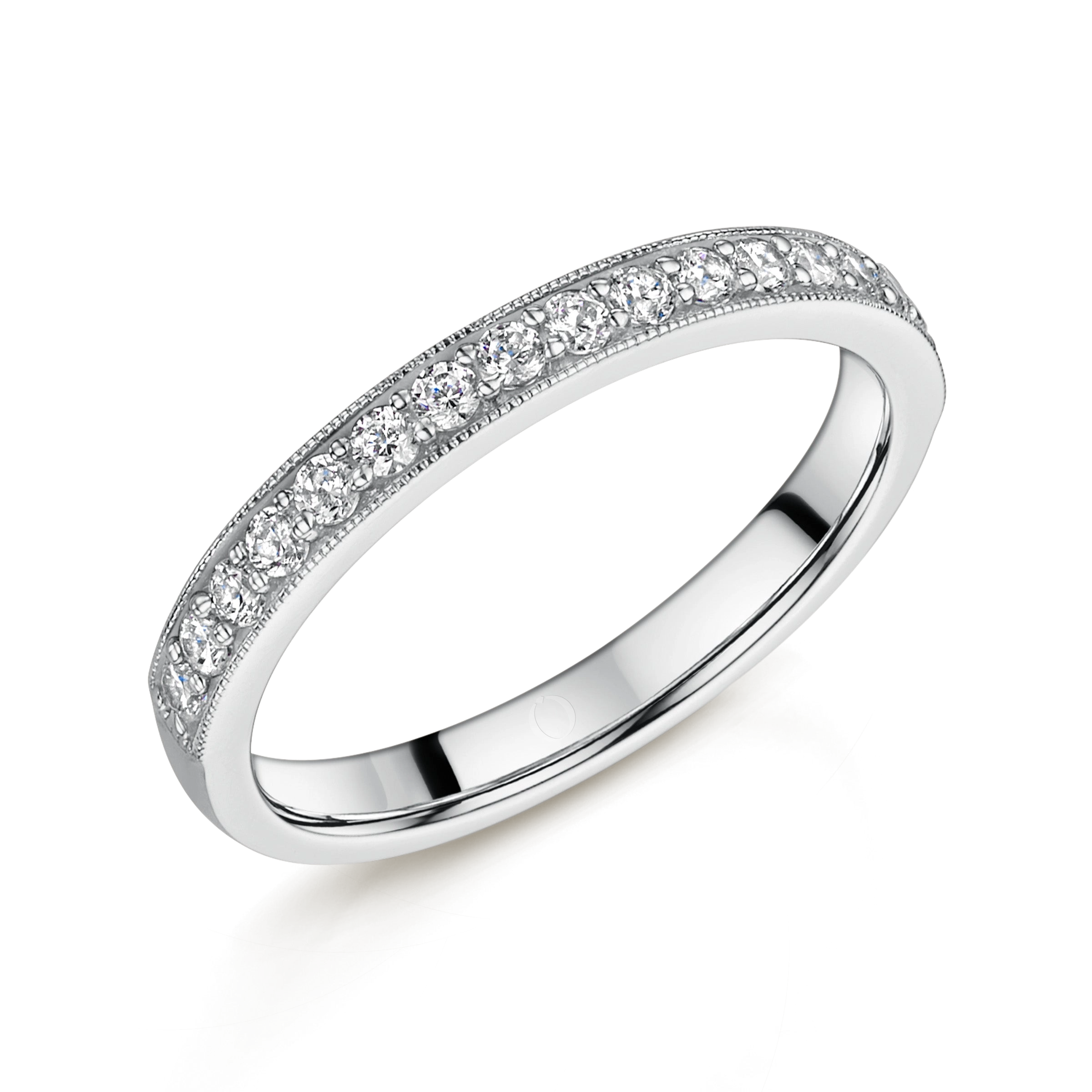 0.33ct Milgrain Half Set Diamond Ring