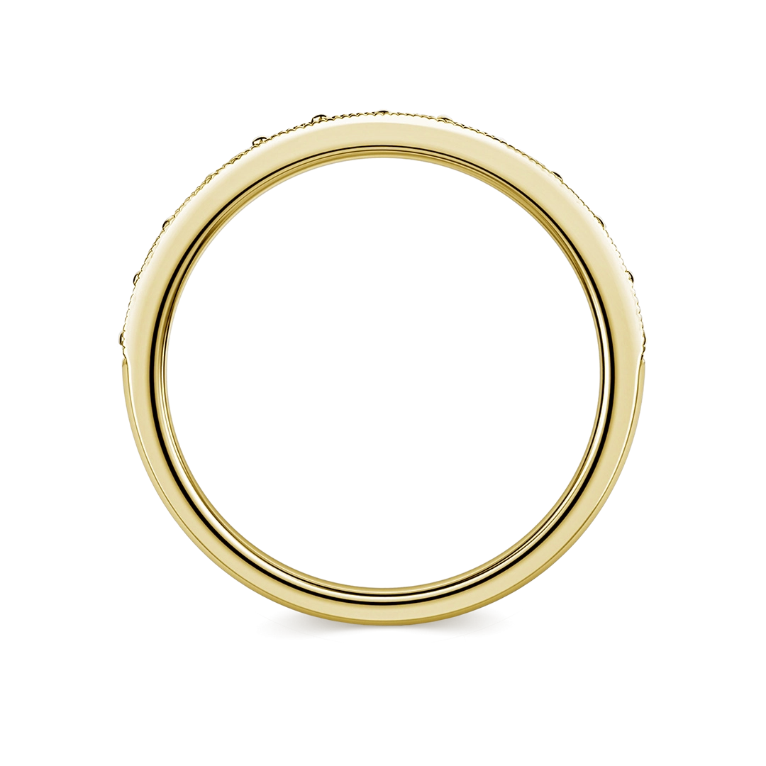 0.50ct Milgrain Half Set Diamond Ring Gold