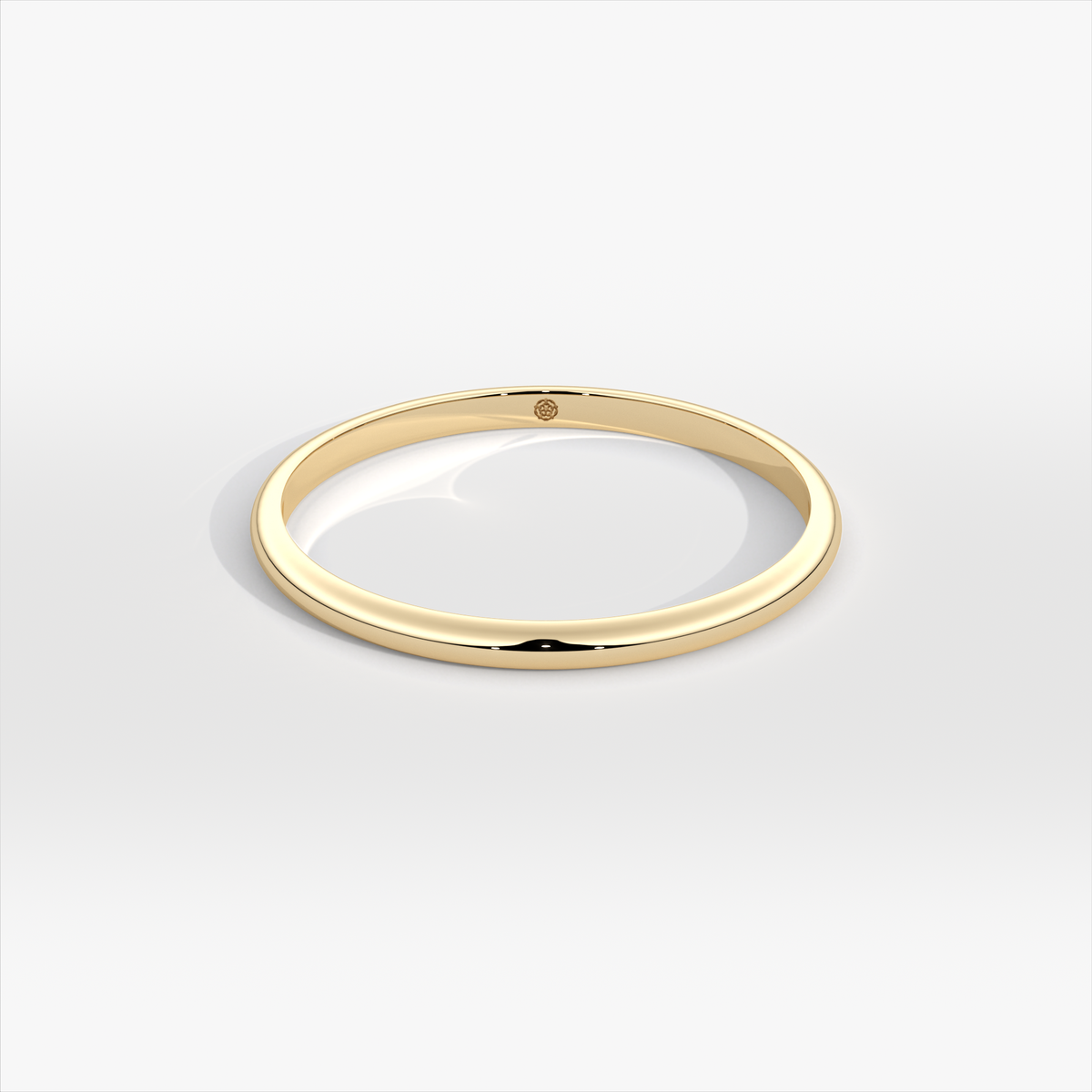 1.5mm D-Shape 18ct Yellow Gold Wedding Ring