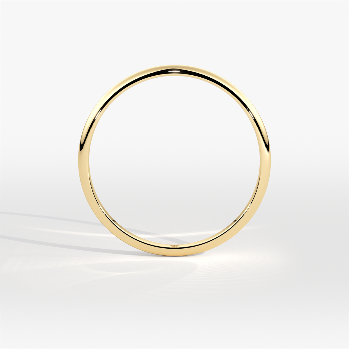 1.5mm D-Shape 18ct Yellow Gold Wedding Ring