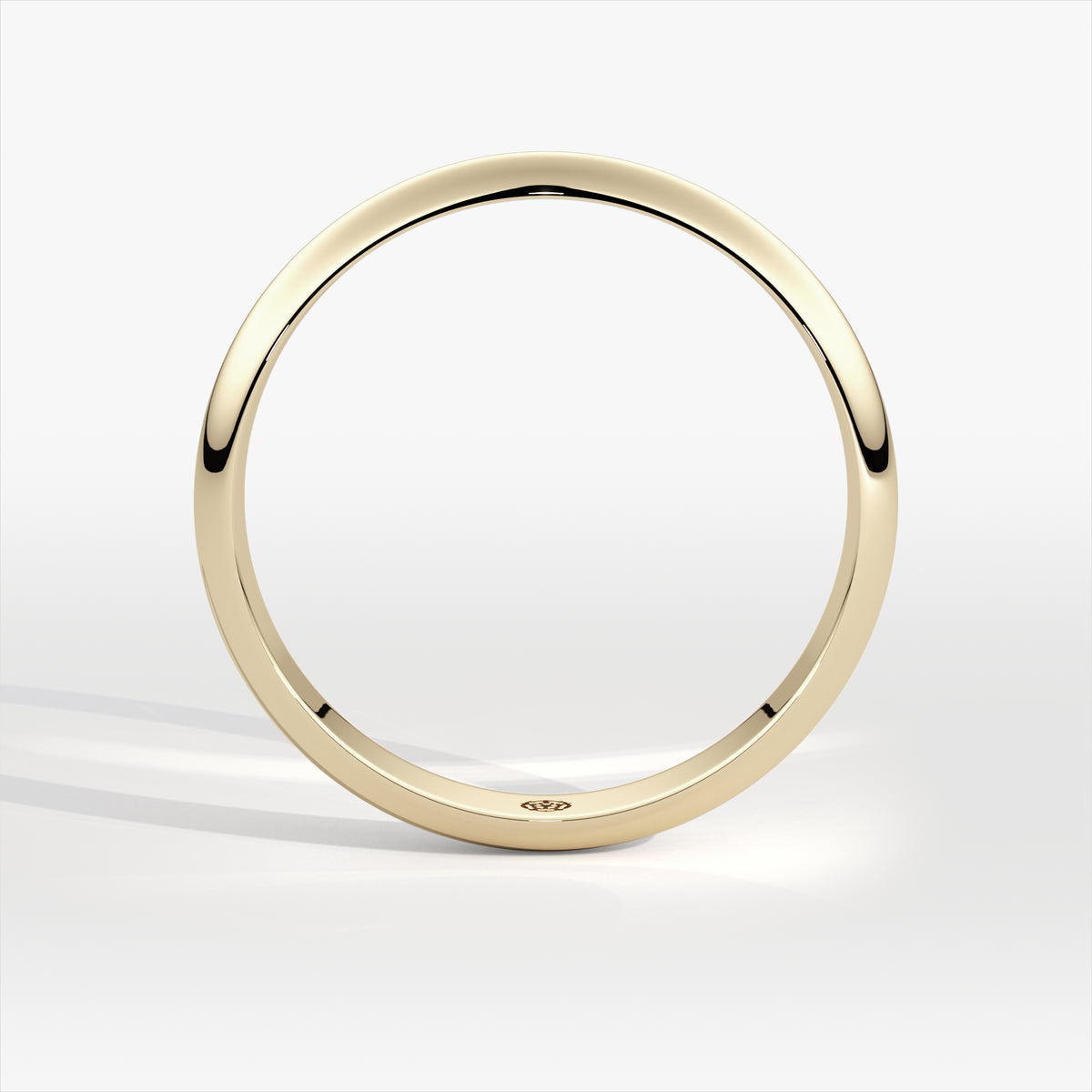 4mm D-Shape 9ct Yellow Gold Wedding Ring