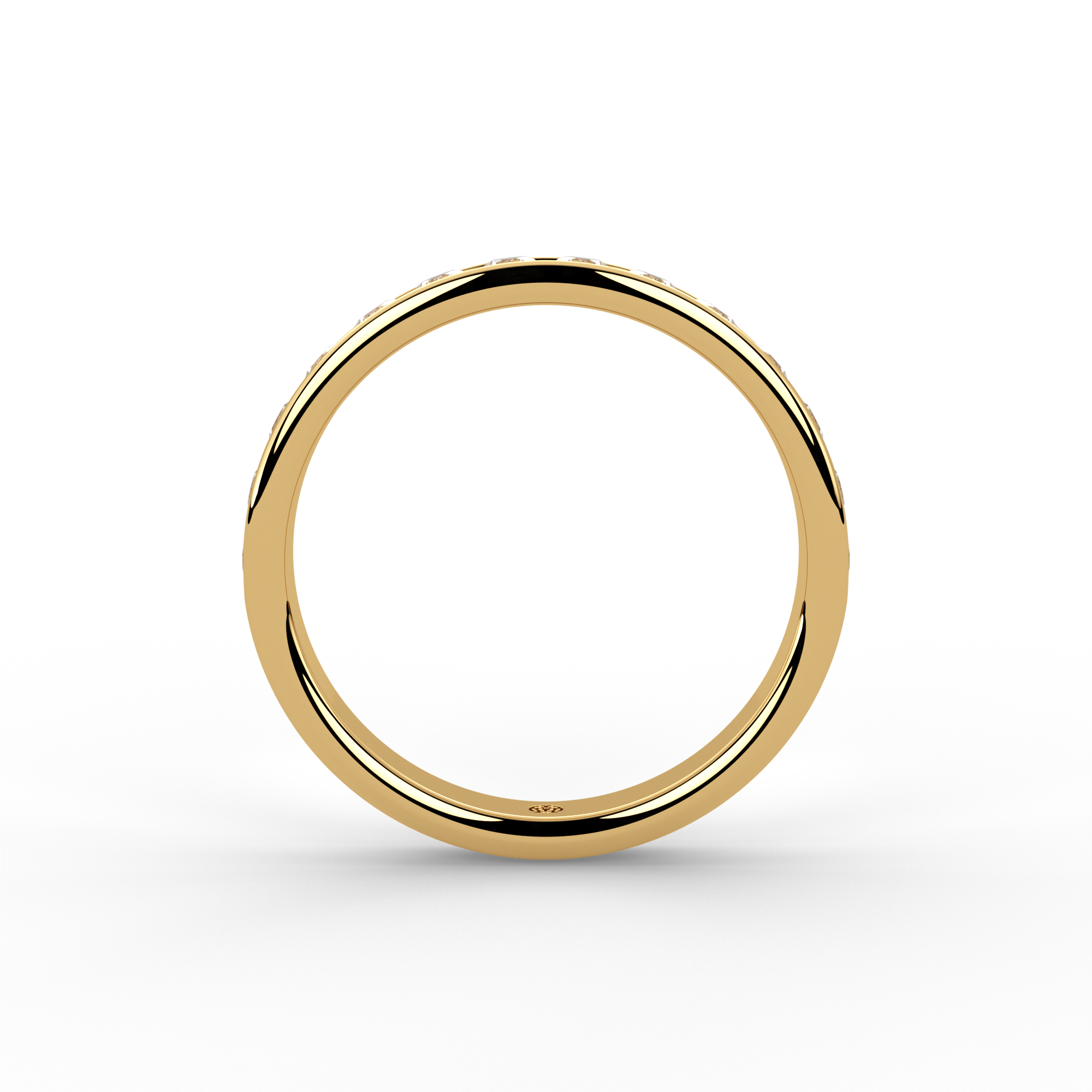 0.50ct Channel Half Set Diamond Ring Gold