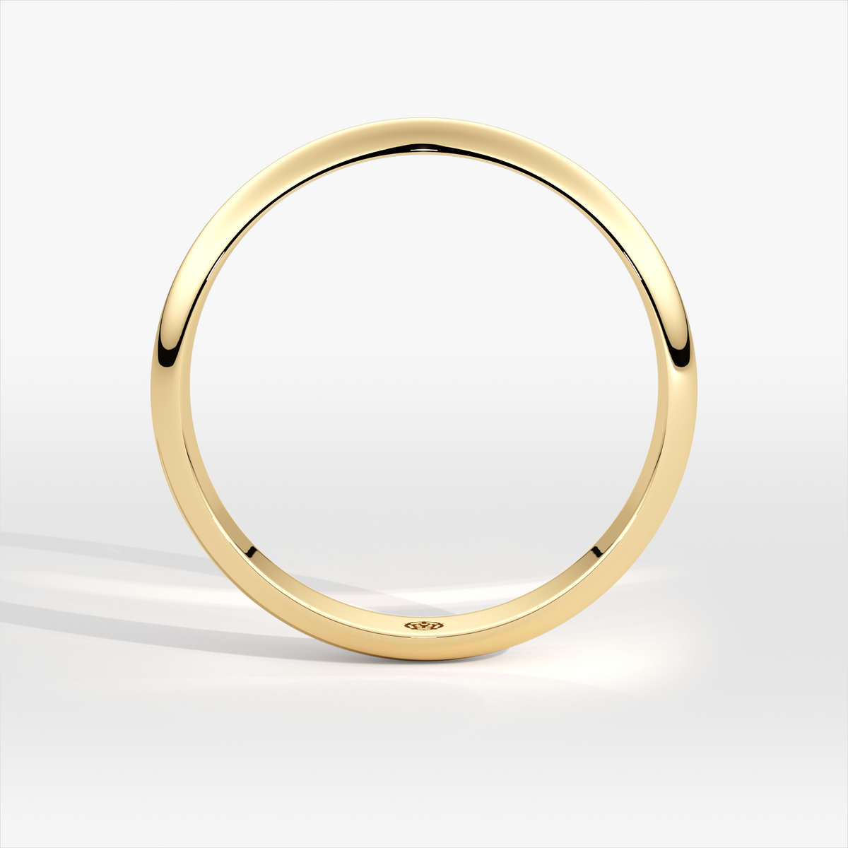 4mm D-Shape 18ct Yellow Gold Wedding Ring